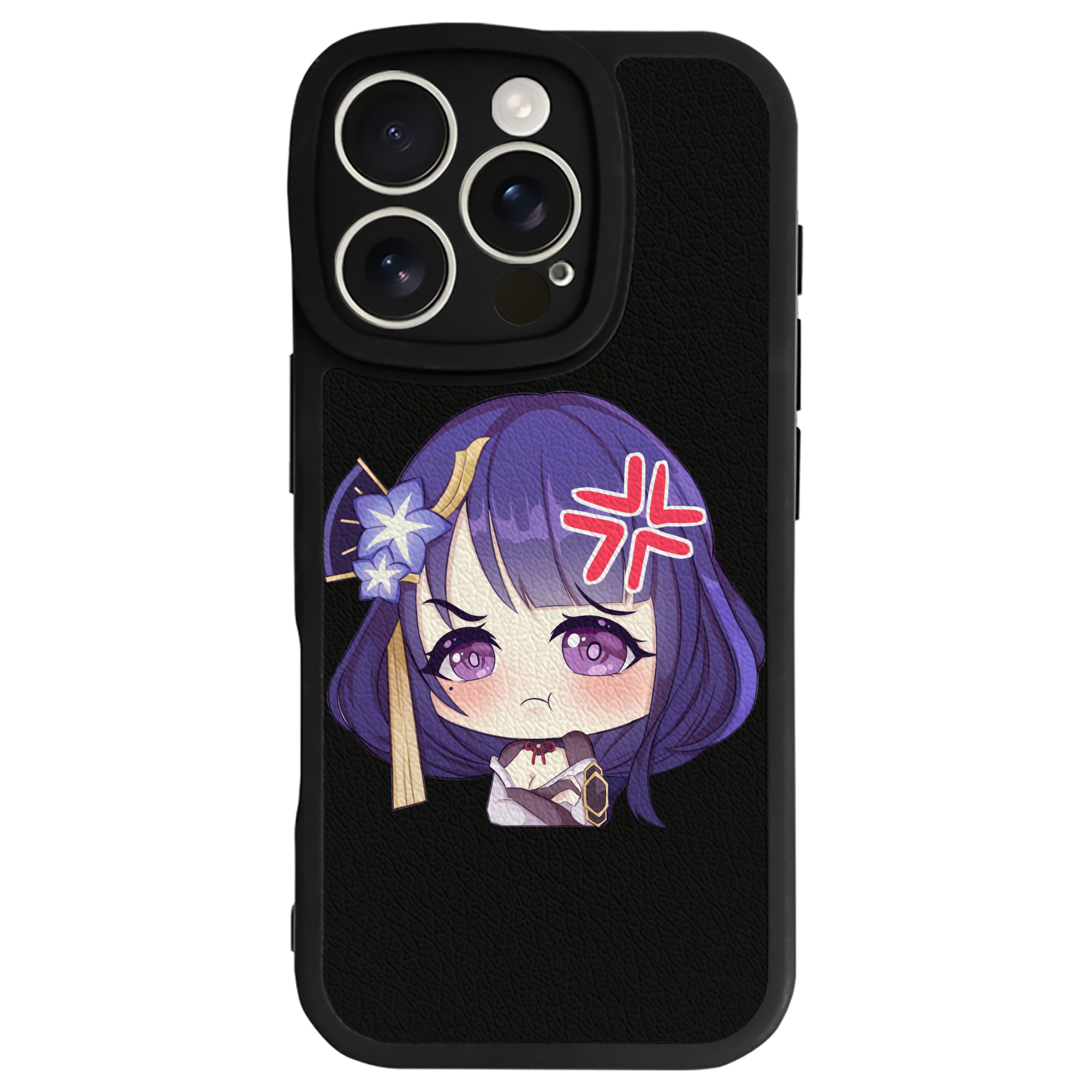 げんし神 雷電将軍 らいでんしょうぐん genshin Raiden Shogun 【iPhone 16シリーズ対応】シリコンスマホケース（レザー調） 材質：シリコン